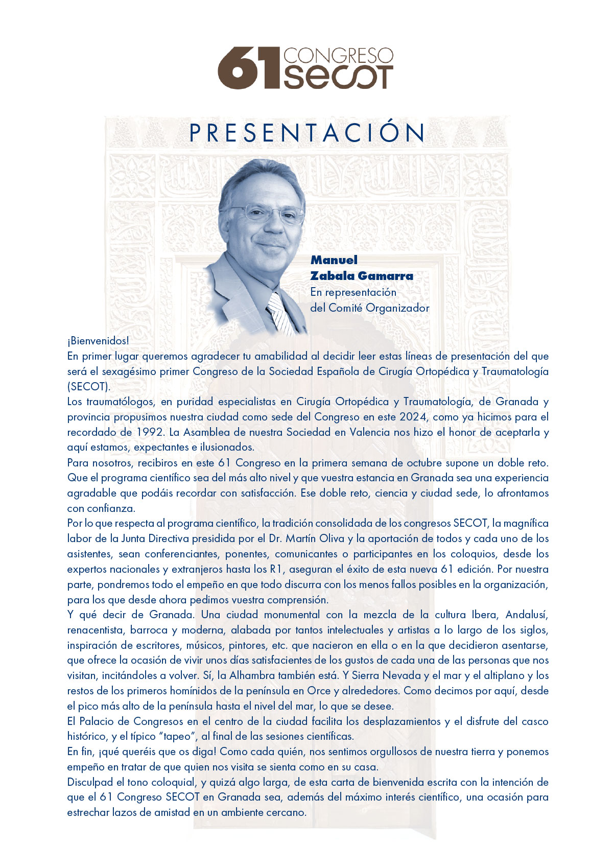 Carta Presidente 61 CONGRESO SECOT